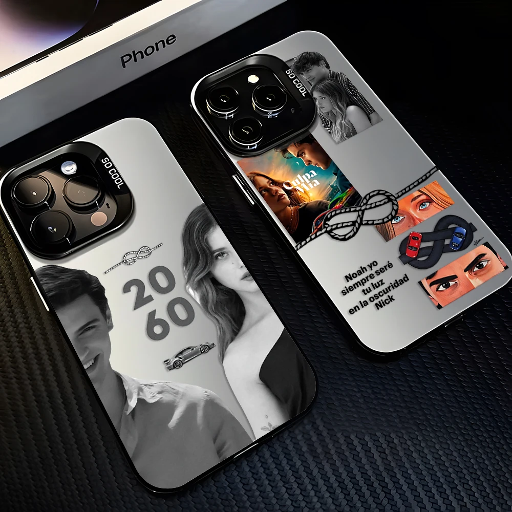 Funda para Teléfono con Diseño de la Película C-Culpa Tuya para iPhone 17 16e 16 15 14 13 12 11 mini Pro Max X XR XSMAX 8 7 Air Plus, Anti-Caídas, Acabado Mate