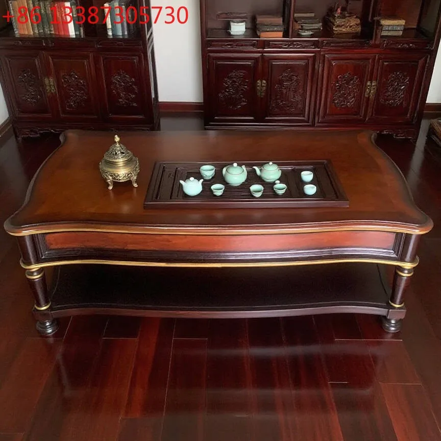 

Американский журнальный столик в стиле ретро из цельного дерева, прямоугольный чайный столик из цельного дерева, резиновый деревянный ремень