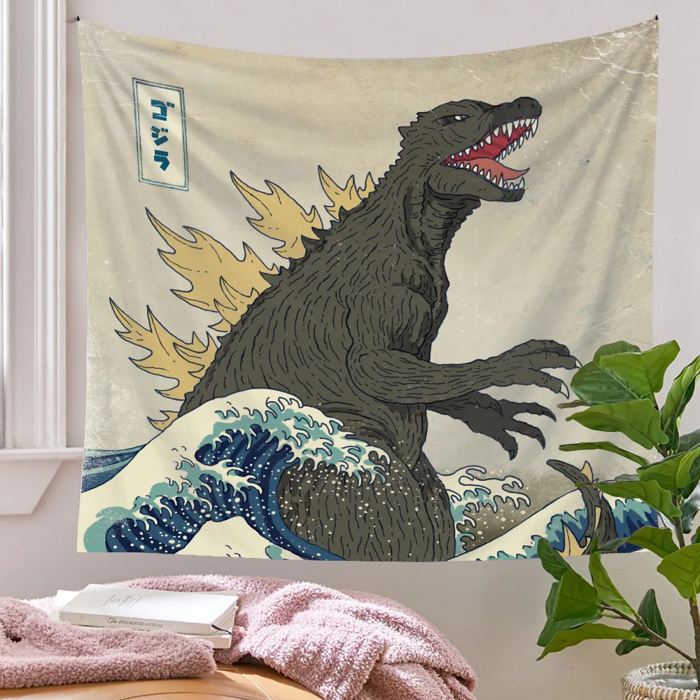 Japanese Monster Wall Hanging Giant Ocean Wall Tapestry for Sofa Dorm Decorations Living Room Bed Bedroom Tapestry 200x150cm