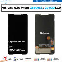 Original AMOLED For Asus ROG Phone ZS600KL Z01QD Pantalla lcd Display Touch Panel Screen Digitizer Assembly Repair Spare Parts