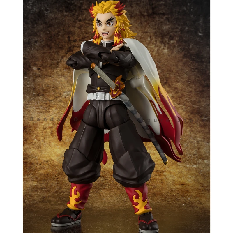 Pre-Sale Original Bandai SHF Demon Slayer Rengoku Kyoujurou Action Figures Animation Gifts Model Genuine Collector Hobby Toys