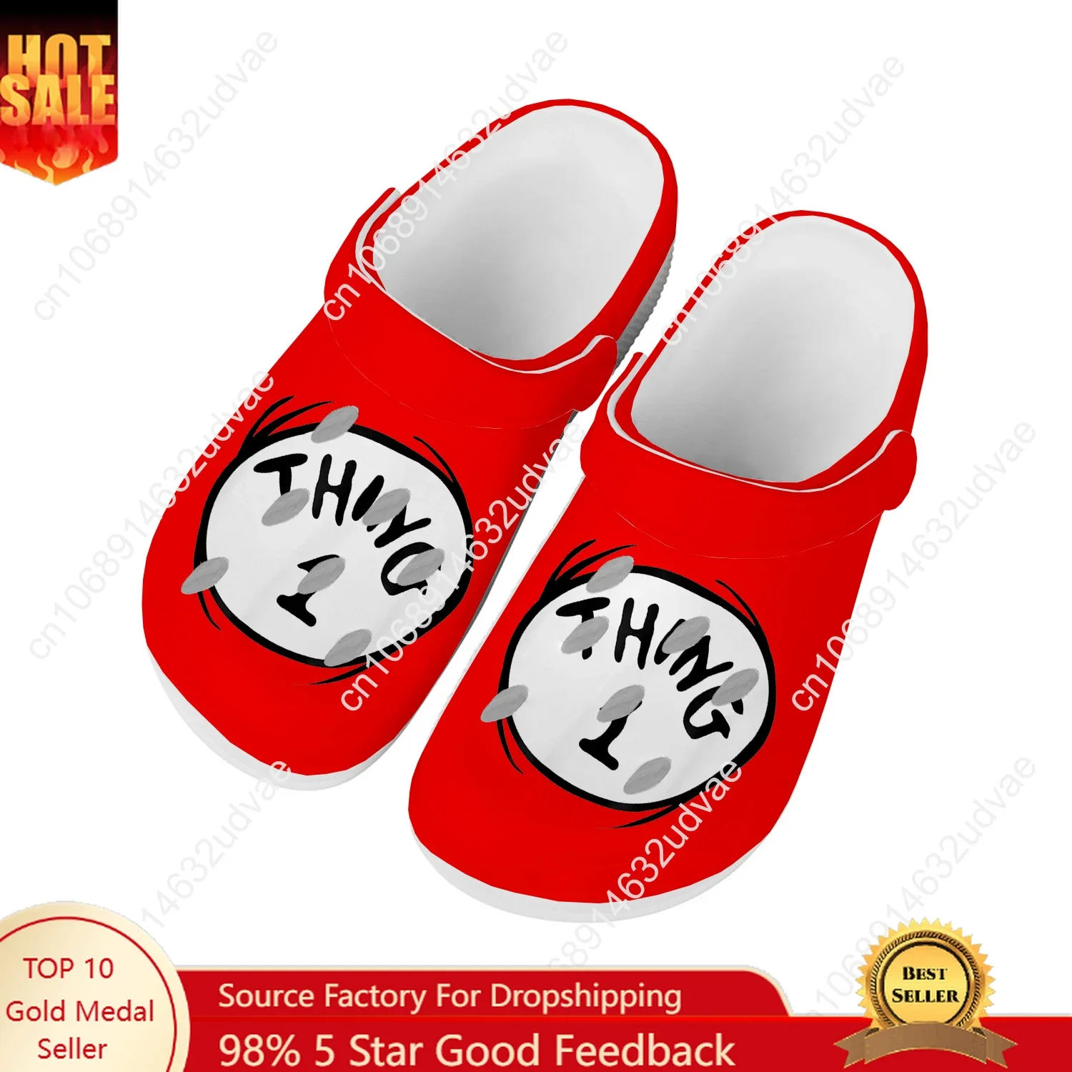 

Thing 1 Thing 2 Water Shoes High Quality Non-slip Mens Womens Home Garden Clogs Customizd Sandals Beach Breathable Hole Slippers