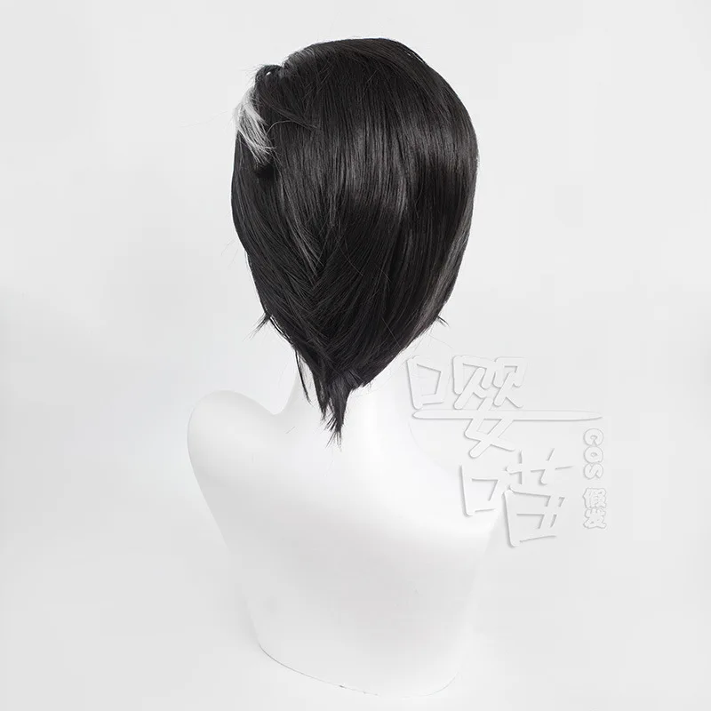 Game Identity V Wuchang White Guard Black Guard Cosplay Wig Black White Heat Resistant Synthetic Hair Cosplay Wigs Halloween Wig