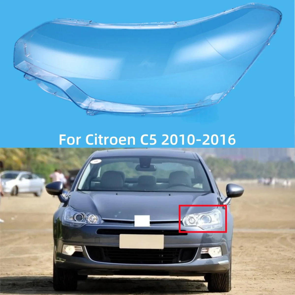

Для Citroen C5 2010 2011 2012 2013 2014 2015 2016 автомобильные аксессуары фары линзы прозрачные анти-УФ и антивозрастные
