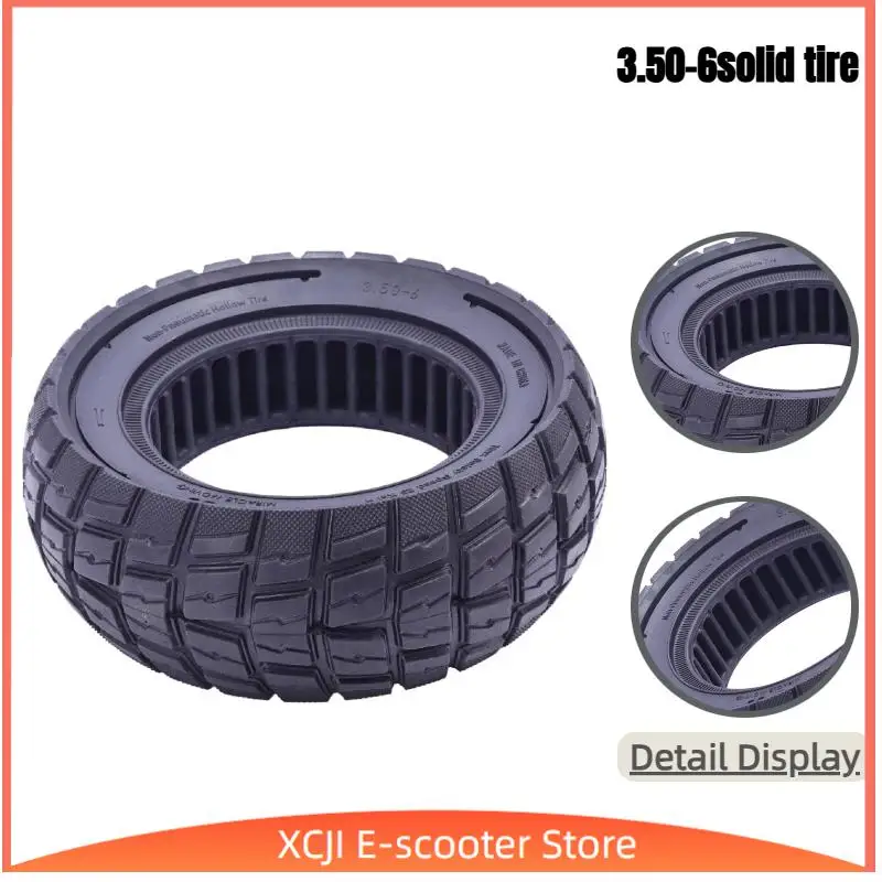 High-quality New 3.50-6 grid solid tire electric scooter with explosion-proof, wear-resistant, anti-skid, and replacement parts