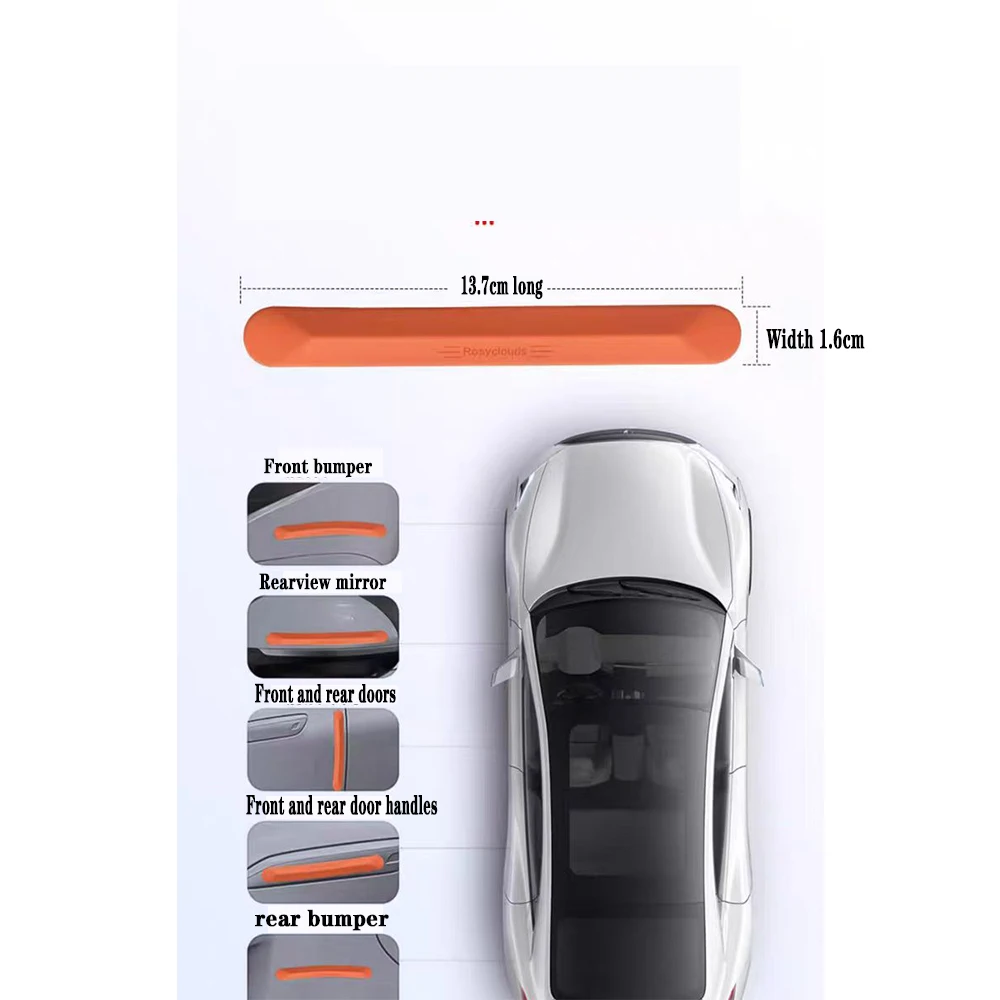 Bande de protection anti-collision pour porte de voiture, rétroviseur latéral, autocollant de protection contre les rayures, convient pour veXiang L6, L7, L8, L9