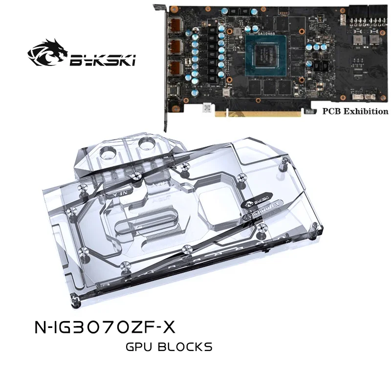 บล็อกน้ำ Bykski สำหรับ battleax GeForce RTX 3070 GPU การ์ดทองแดงคลุมทั้งแผ่น N-IG3070ZF-X ระบายความร้อนด้วยน้ำ