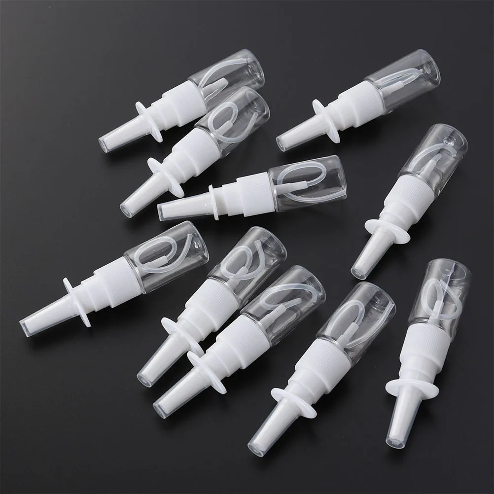 

12Pcs 20ml Nasal Spray Bottle Empty Plastic Rhinitis Refillable Sprayer Multifunctional Dispenser Blue Green Brown Transparent