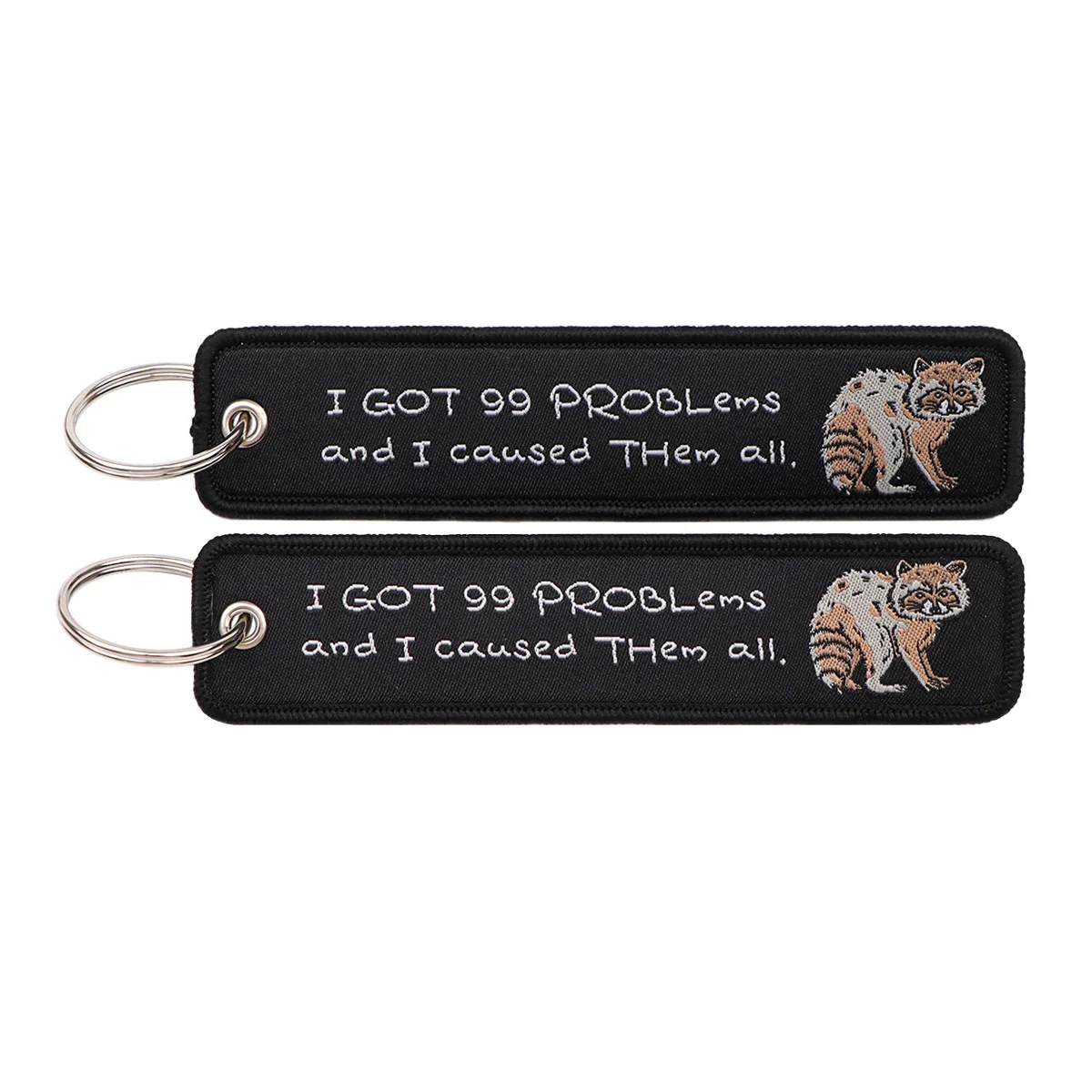 Funny Quotes Series Embroidery Key Fobs Keychain