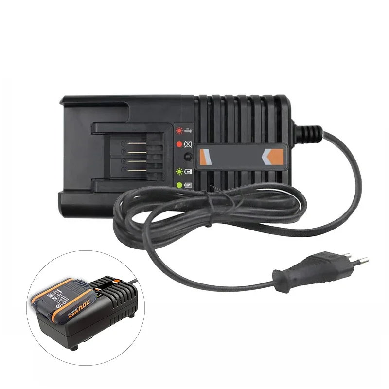 

WA3860 Li-ion Battery Charger Charging for WA3550 WA3553 EU Plug For WORX 14.4V 18V 20V Power Tools WG629 WA3760 WX390 WX176