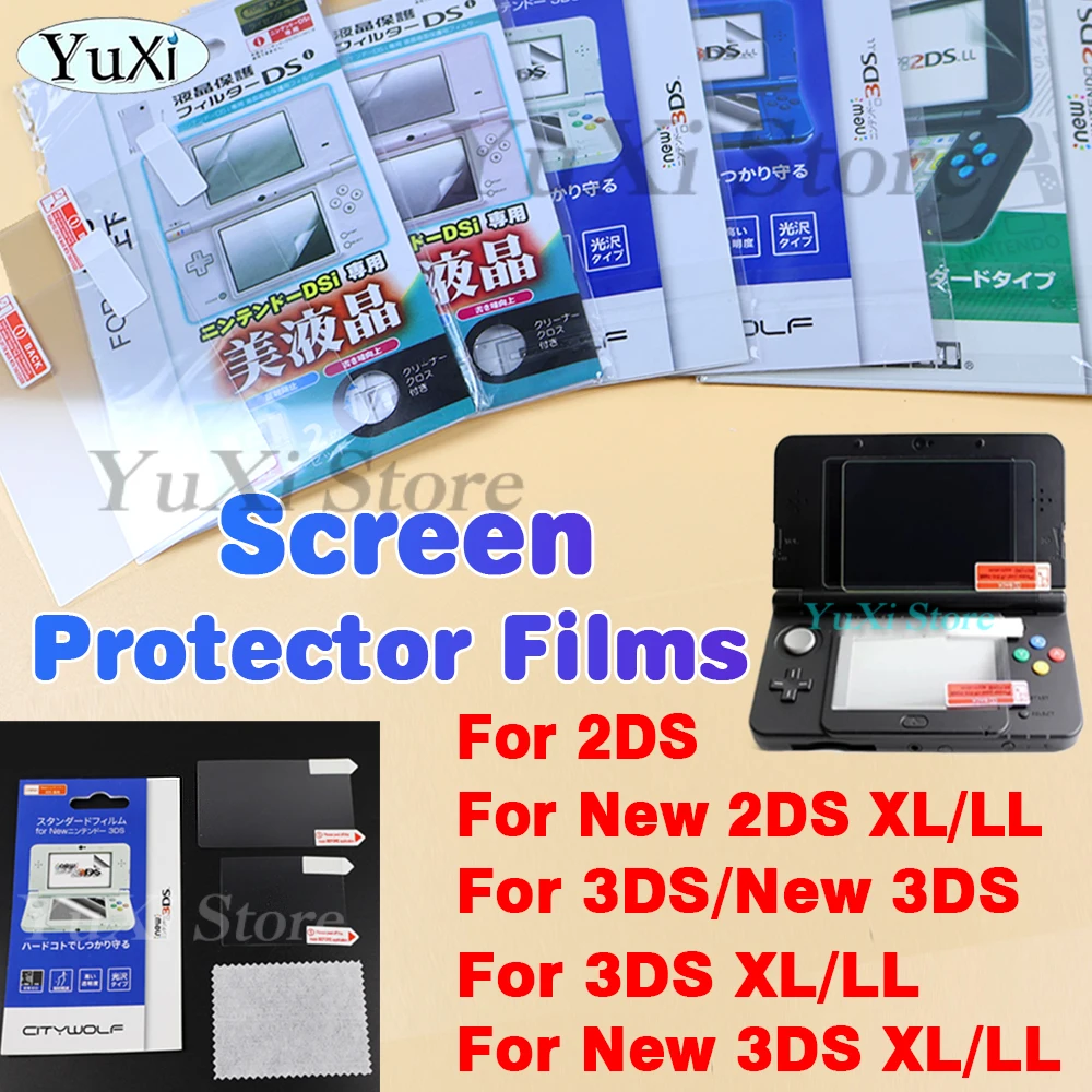 

HD LCD Screen Touch Screen PET Protective Film for New 3DS XL LL 3DS New 2DS XL LL Top Bottom Full Cover Clear Protector Films