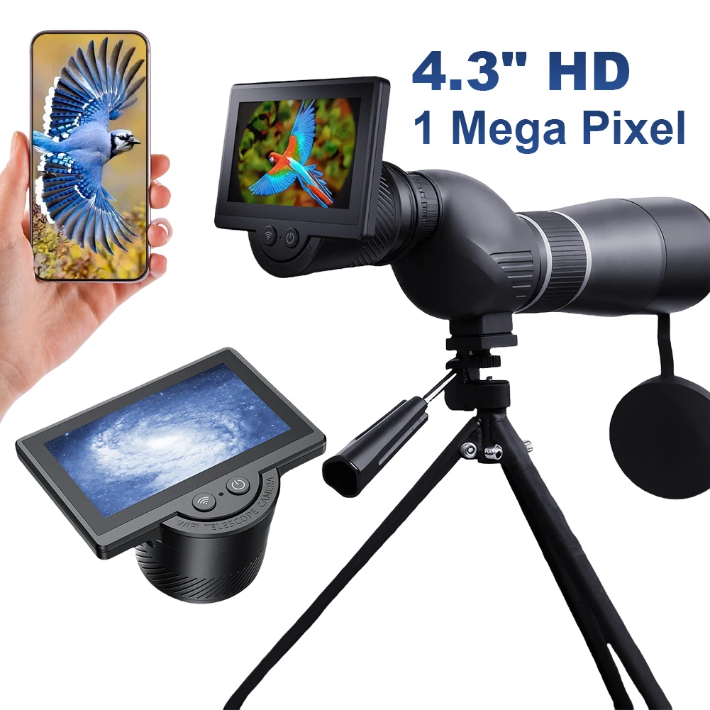 Ocular eletrônico wi-fi 1080p, câmera de telescópio, ocular digital, acessórios para telescópio astronômico