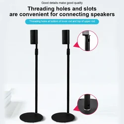 80-150cm 2Pcs Speaker Stand for Samsung Q30B 9500S Q900A JBL Speaker Sound Bar Adjustable Speaker Floor Stand Bracket Holder
