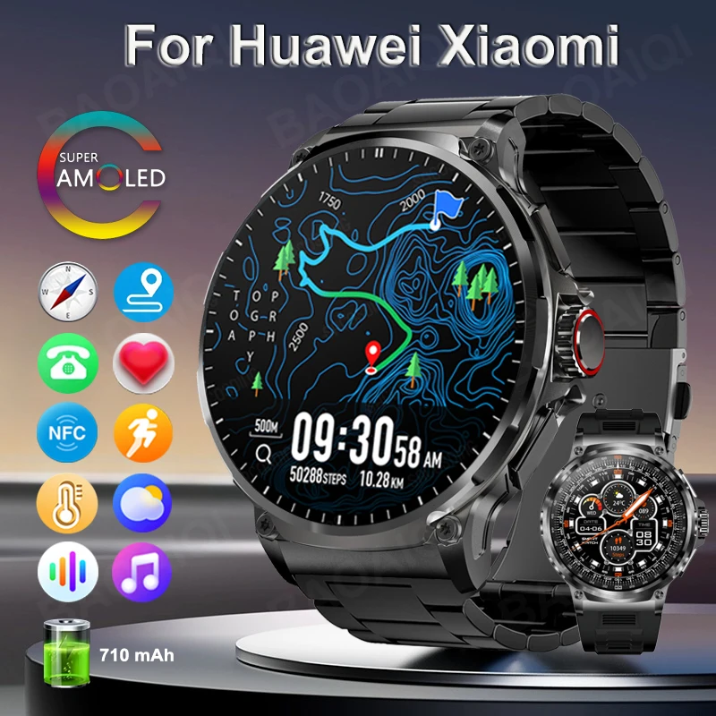 

New 710mAh Bluetooth Call Smart Watch Men Sport Fitness Watches 1.85" Heart Monitor Waterproof Smartwatch For XIAOMI Android IOS