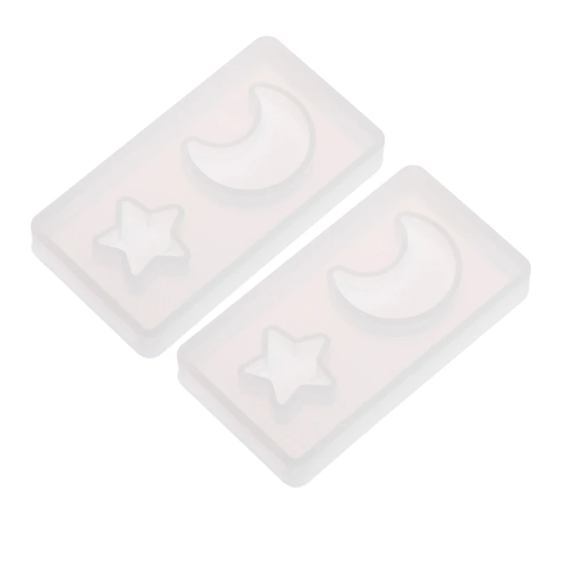 Moon and Star Shaped Mould Easy to Clean Silicone Casting Mold Handmade Jewelry Accessory Moulds for DIY Enthusiasts