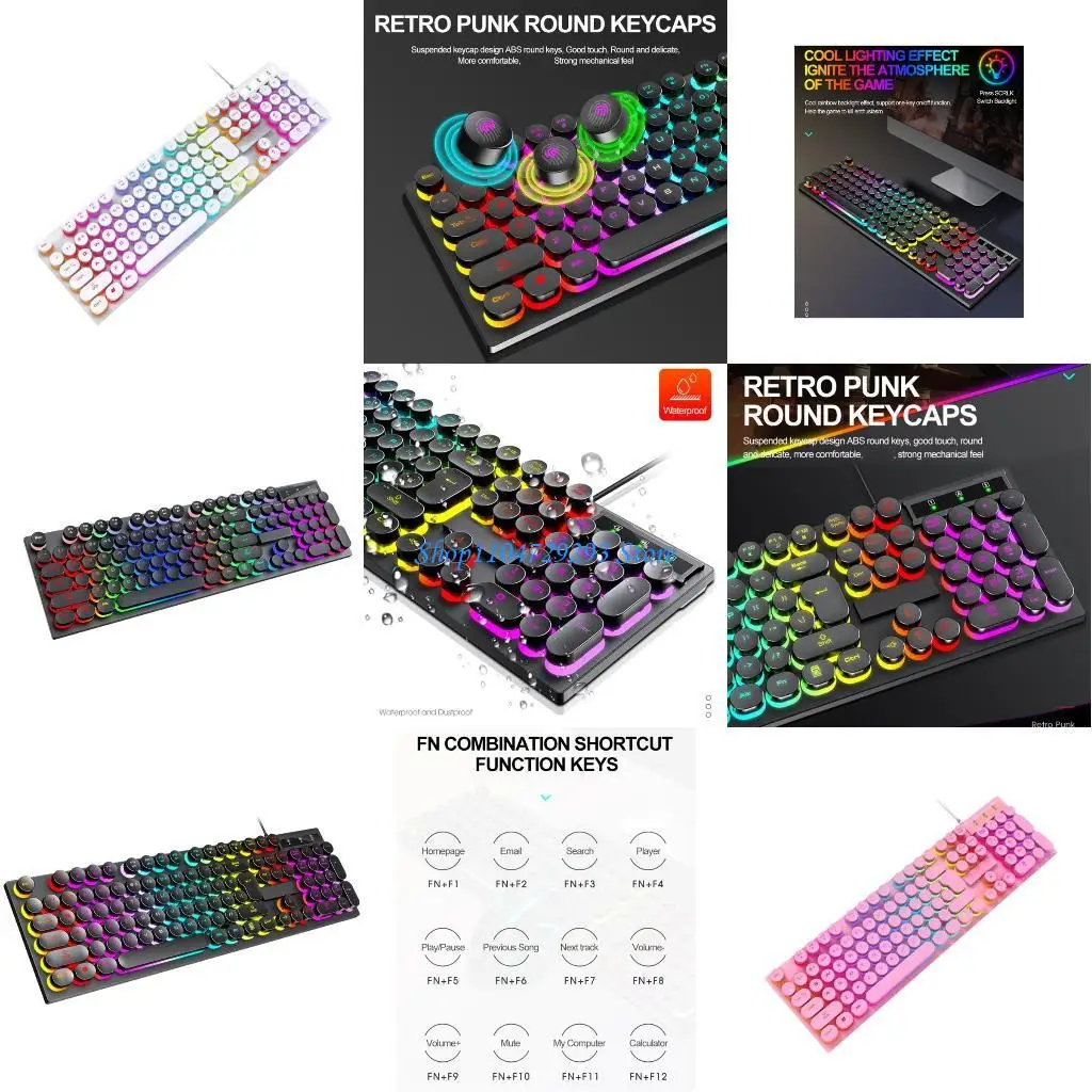 

Y2GD Full Size Floating RGBs Illuminated Computer Keyboards Offering Mechanical Response and Stable USB Connection