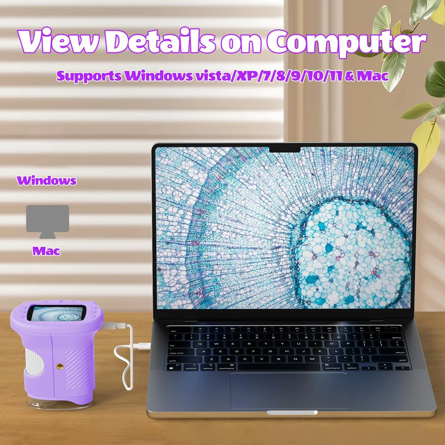 Crianças microscópio 500x ciência e educação microscópio portátil 2.4 Polegada bolso usb microscópio presentes de aniversário para meninos e meninas