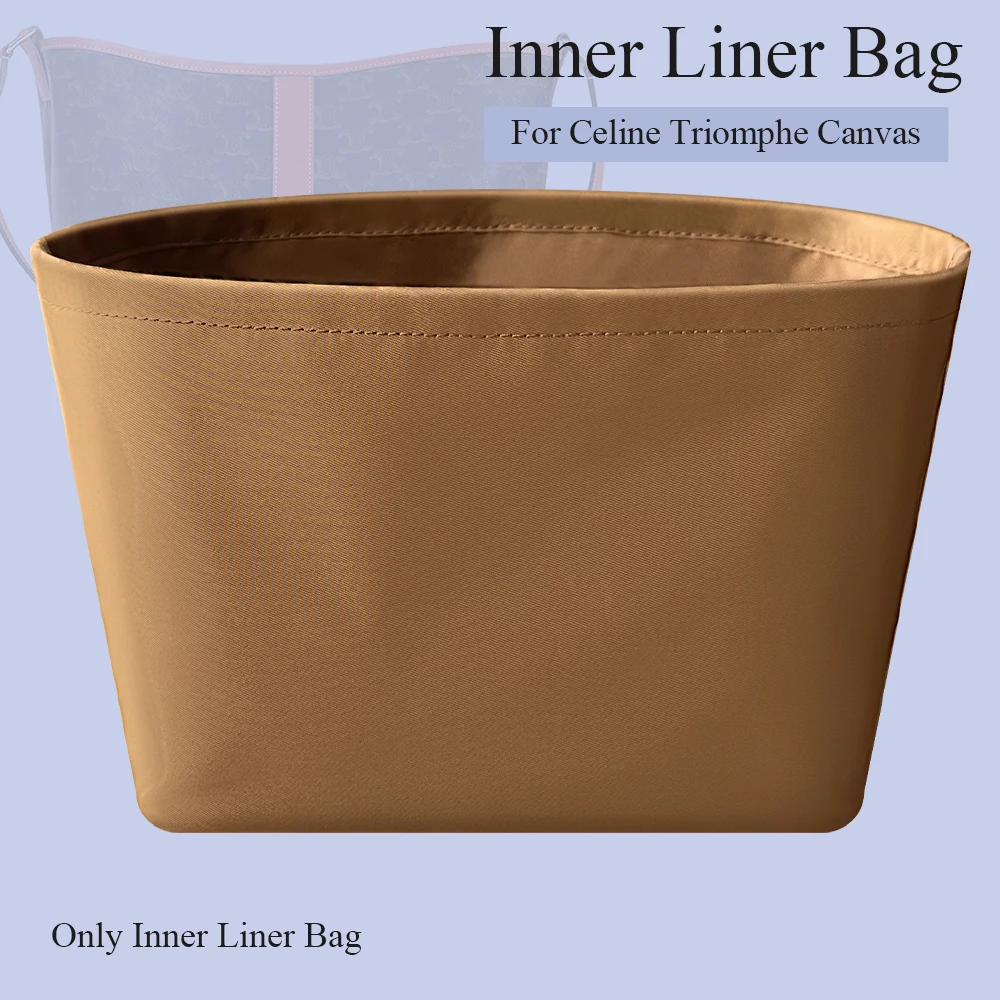 

Nylon Purse Organizer Insert for Celine Triomphe Canvas Bucket Bag Small Inner Liner Bag Drawstring Cosmetics Bag Organizer