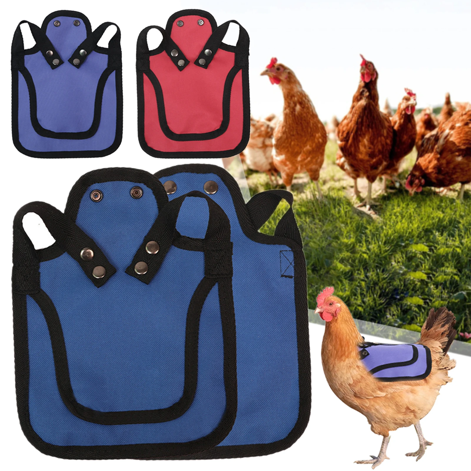 Adjustable Rooster Chicken Saddle Back Feather Wing Protection Fixator Chicken Vest Hen Poultry Protector Apron For Cold Proof