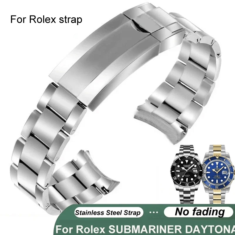 

Watch Bracelet for Rolex DAYTONA GMT SUBMARINER Watch Accessories Metal Strap 904L Solid Stainless Steel Watchbands 20mm tools