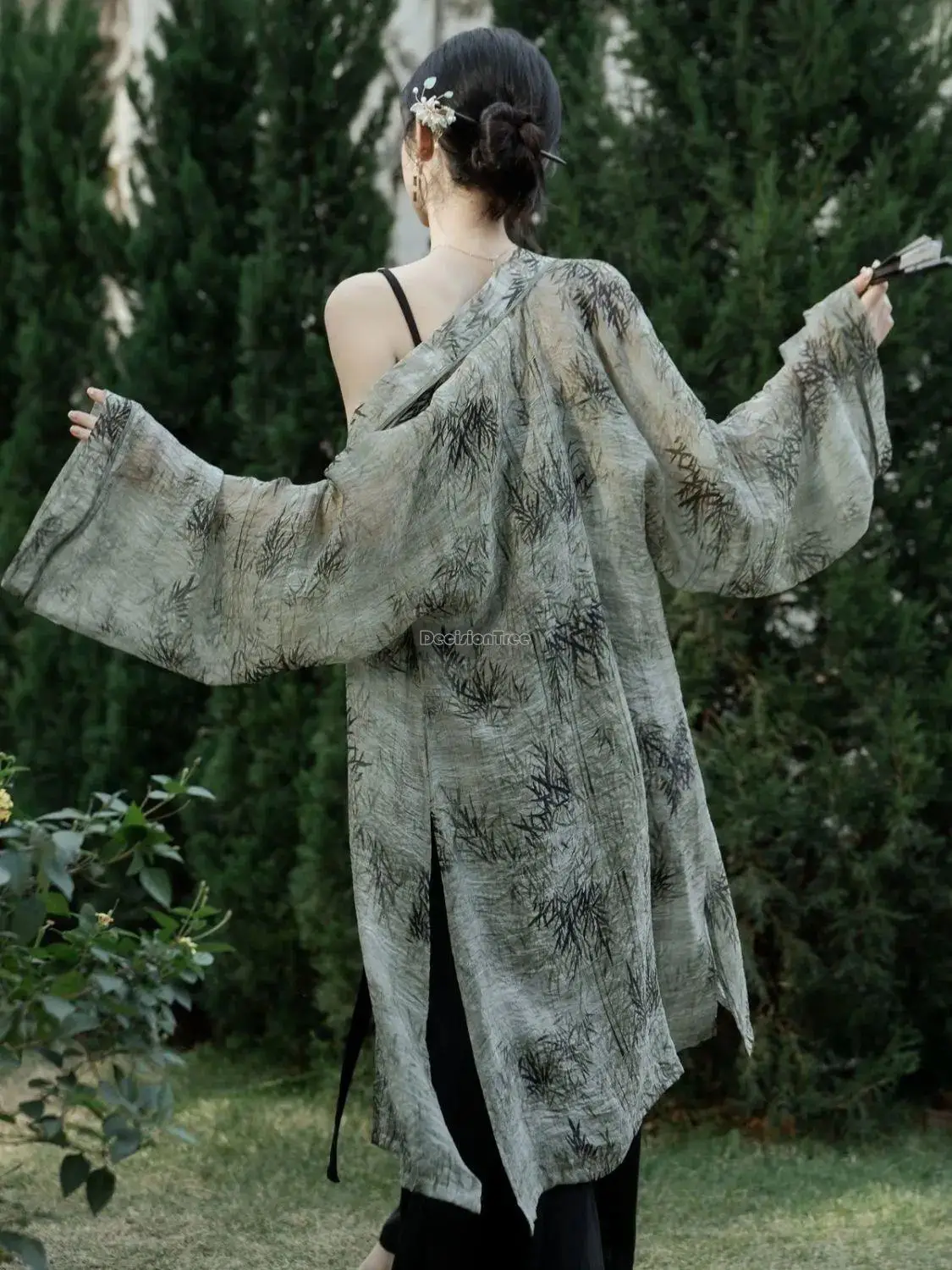 2025 new chinese retro style ancient song dynasty hanfu three pieces set spring summer women daily elegant casual hanfu set s383