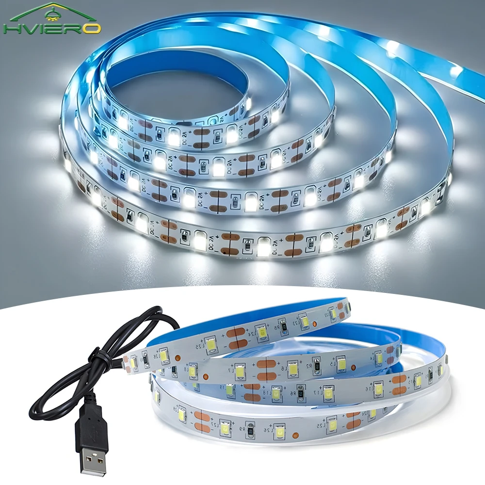 

Room Decor Lighting LED Light Strip 2835 Holiday Decoration Ribbon USB Wall Lights 5V 1-5M Festival Party Bedroom BackLight Lamp