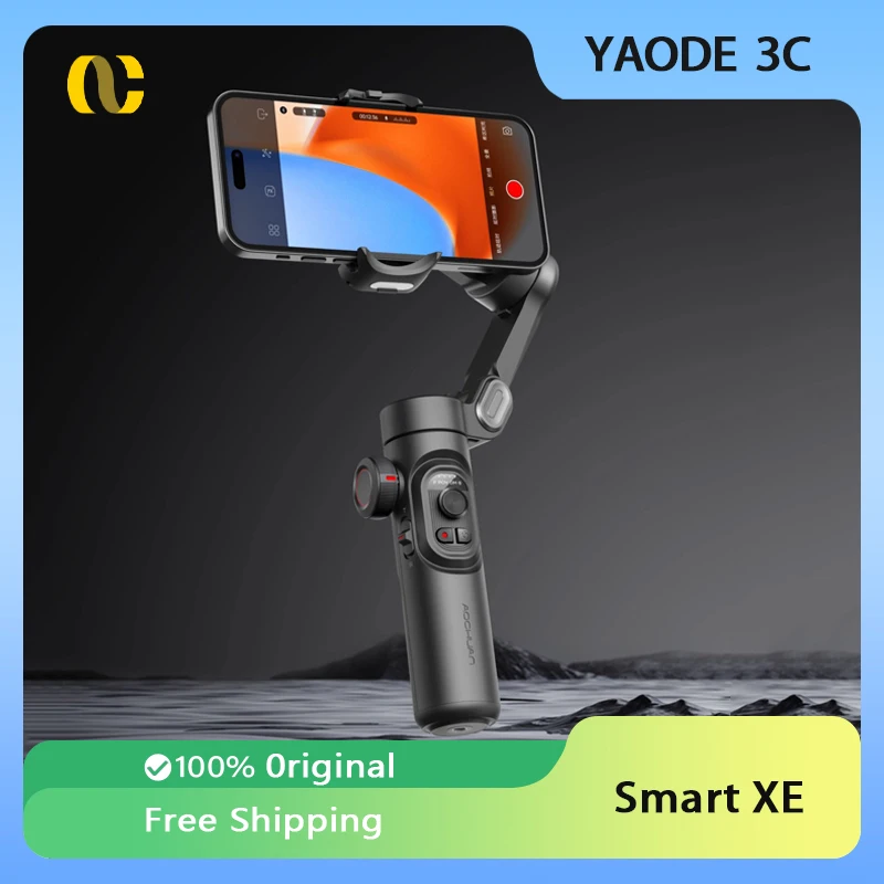 Smart XE 3-Axis Handheld Gimbal Stabilizer for Smartphone with Fill Light for iPhone Android Face Tracking Tiktok Vlog Gift