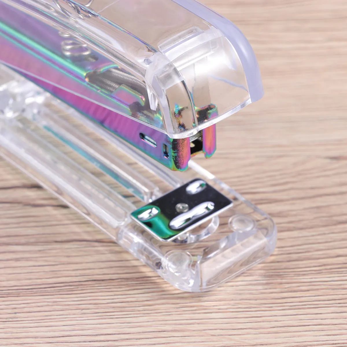 

Stapler Desktop Modern Stapling Machine Transparent Colorful Design for Home Office School Includes 1 Box Staples