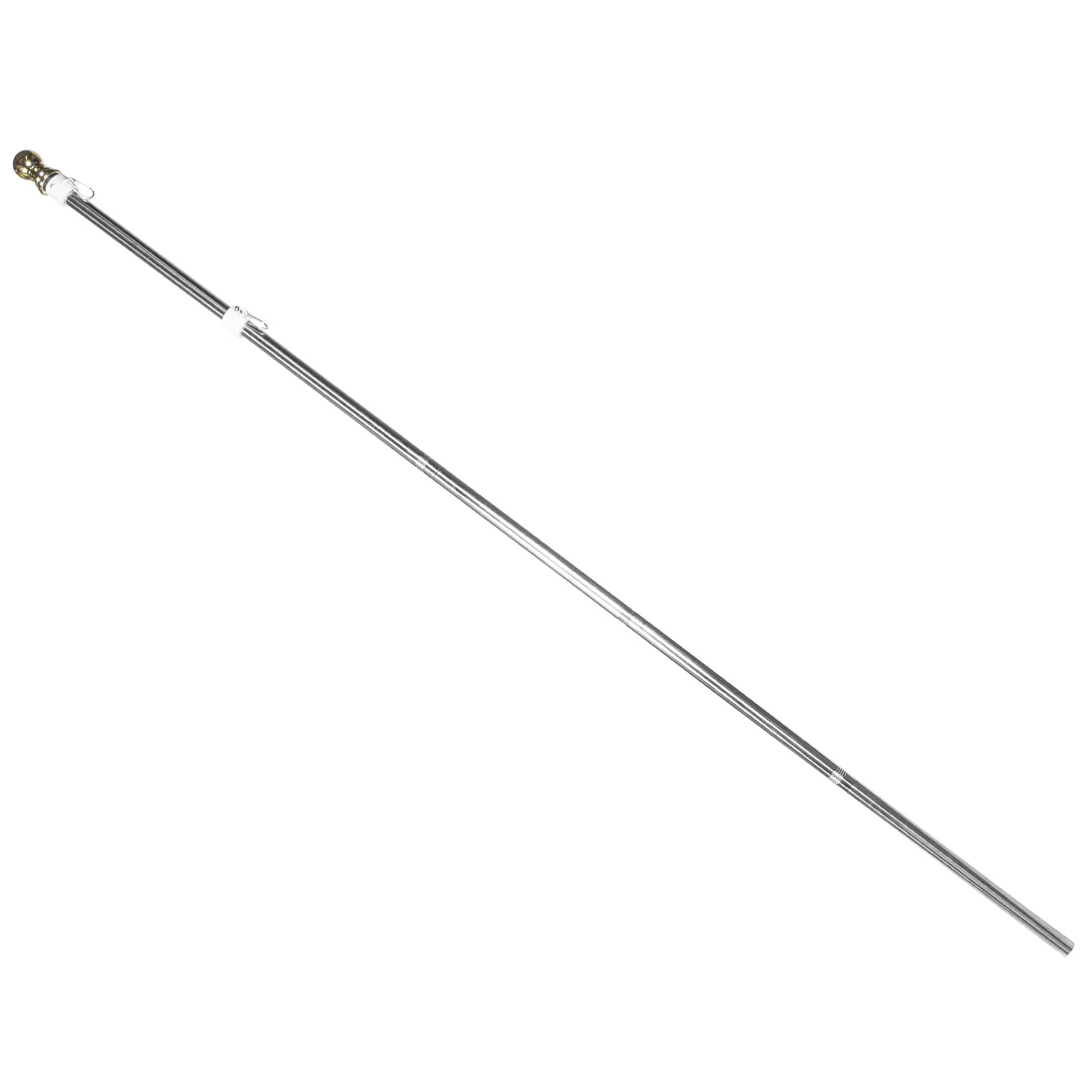 1Set Rustproof Stainless Steel Flagpole Professional Outdoor Flag Holder Free Rotation Anti-Twist for Yard Roof Truck Boat Use