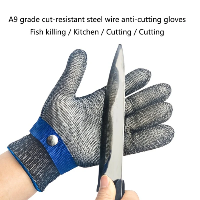 

Steel Wire Cut-resistant Gloves for Slaughtering and Fish Processing A9 Grade Cut and Scratch-resistant Gloves