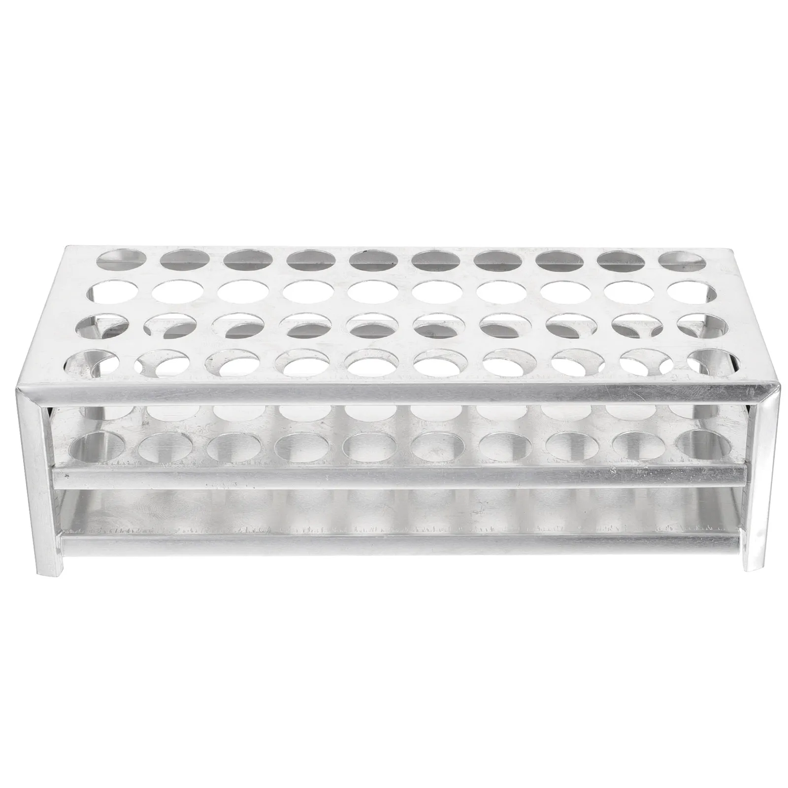 1Pcs Premium Aluminum Test Tube Rack Strong Versatile Lab Tube Storage Holder Clear View Convenient for Colleges Research Labs