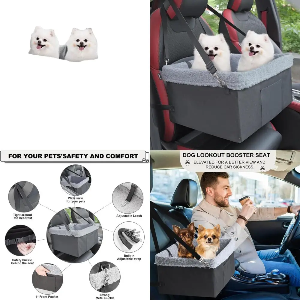 

Усиленное металлическое автокресло для собак с двойным слоем подстилки, для мелких питомцев весом до 9 кг