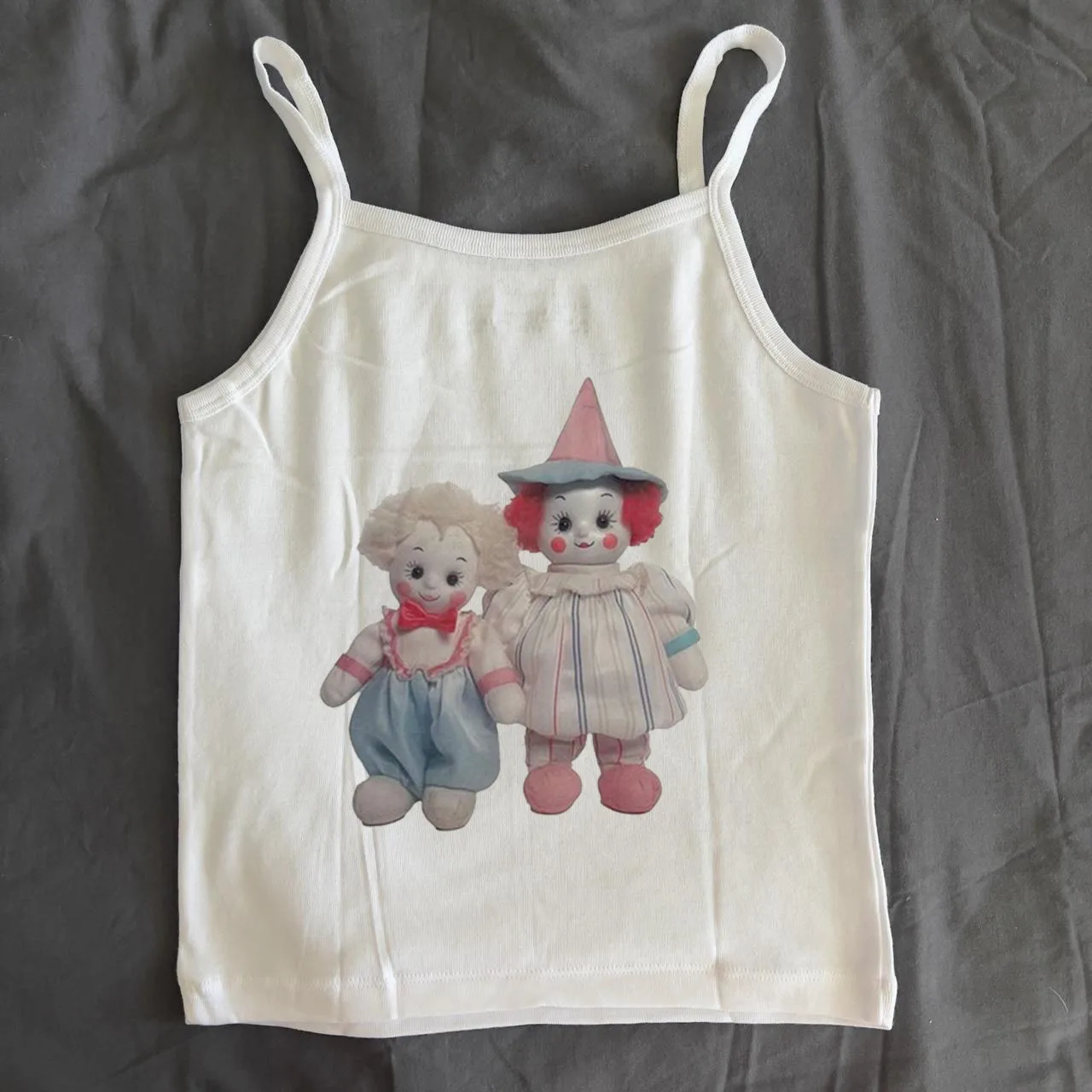 Y2k Crop Top Harajuku Clown Printed Baby Tee Aesthetic Harajuku Tshirt Hip Hop EMO Girl Vintage Summer Punk Graphic Short Sleeve
