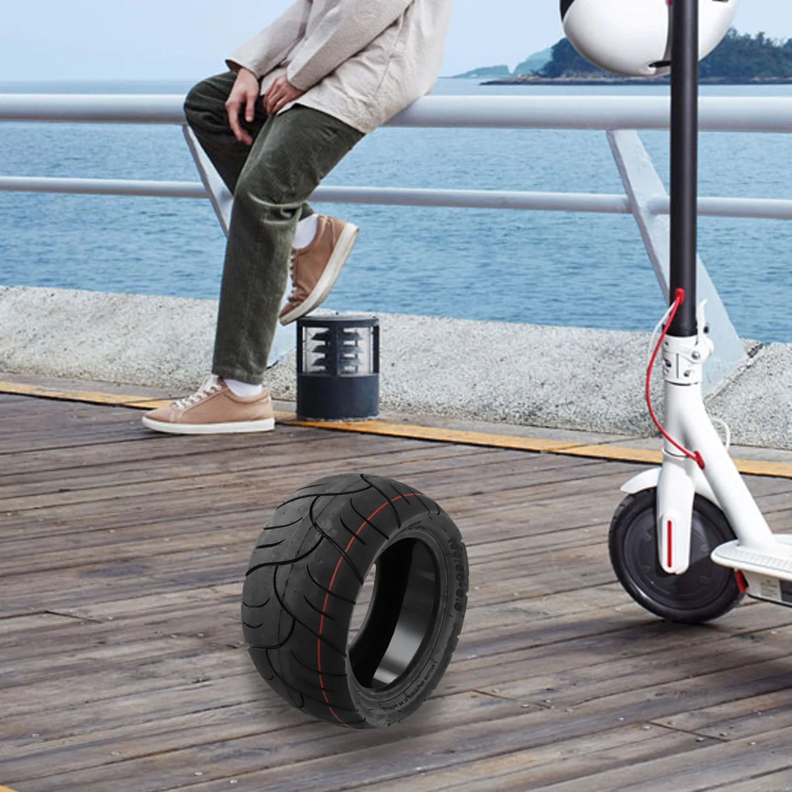 

Reliable Tubeless Vacuum Tire Suitable for Dualtron Ultra2 For Kaabo EScooter Grip enhancing and Self repairing