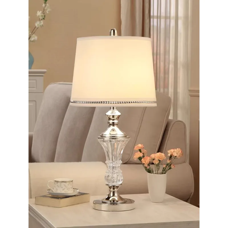 Duolun Jane European Crystal Table Lamp Bedroom Bedside Lamp Modern Simple Glass Creative Living Room Table Lamp