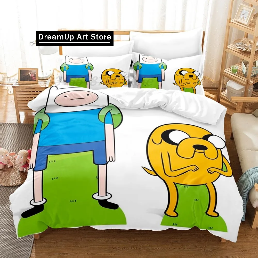 Adventure Time Finn N Jake The Dog Face Bedding Set Single Twin Full Queen King Size Bed Set Children Bedroom Duvetcover Set