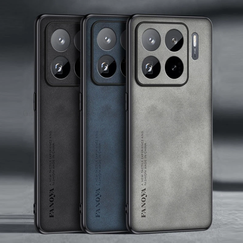 

For Xiaomi 15S Pro 14 Ultra Sheepskin Leather Phone Case For Xiaomi 15 Ultra 13 12S 12X 11 12 14 Pro Silicone Phone Bumper Cover