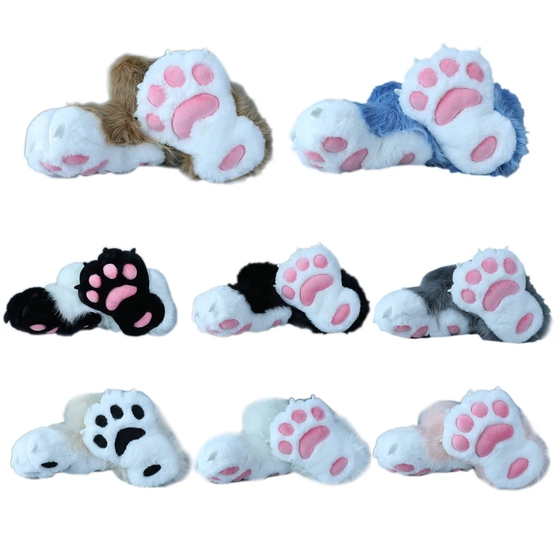 

Furry Animal Claw Slippers Claw Sock Japanese Anime Cosplay Costume Shoes Boots