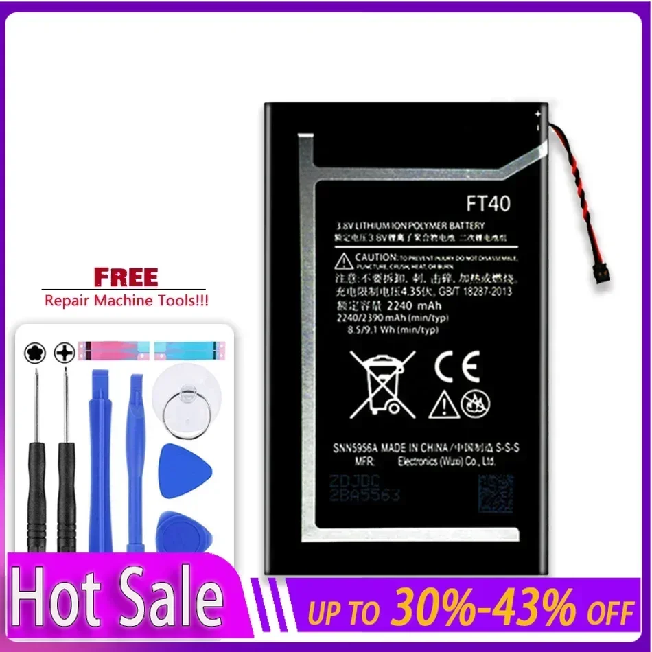 FT40 2240mAh Portable Battery for Motorola Moto E 2nd Gen 2e Xt1526 Xt1527 Xt1528 Xt1031 Xt1063 Xt1077 Mobile Phone Batteries