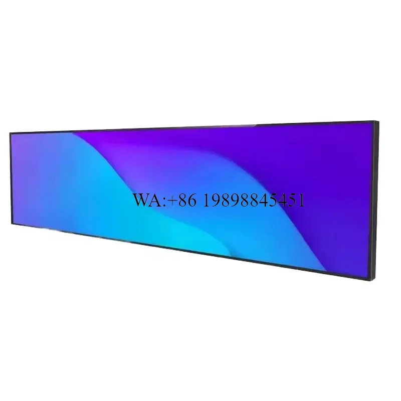 WMWMNU Full Sizes Commercial Indoor Stretched Slim Bar LED Display Horizontal Touch Screen Text 1 Year Warranty SDK Marketing