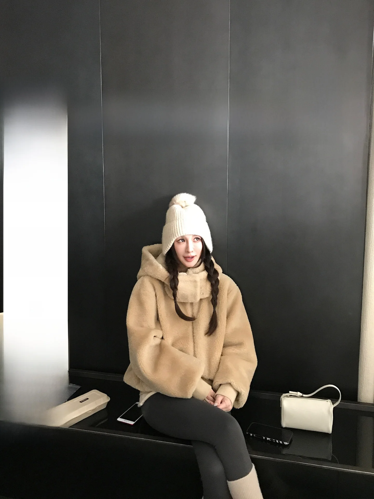 

Пальто из искусственного меха Skk Store North American White Girl New Favorite Ning zhuo с отделкой из овечьего меха, экологичное, для женщин, повседневное, стильное