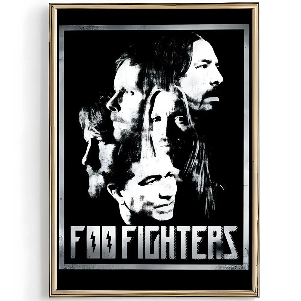 alternative rock band F-Foo Fighters Poster Unique Home Decoration Ideas & Stylish Interior Art