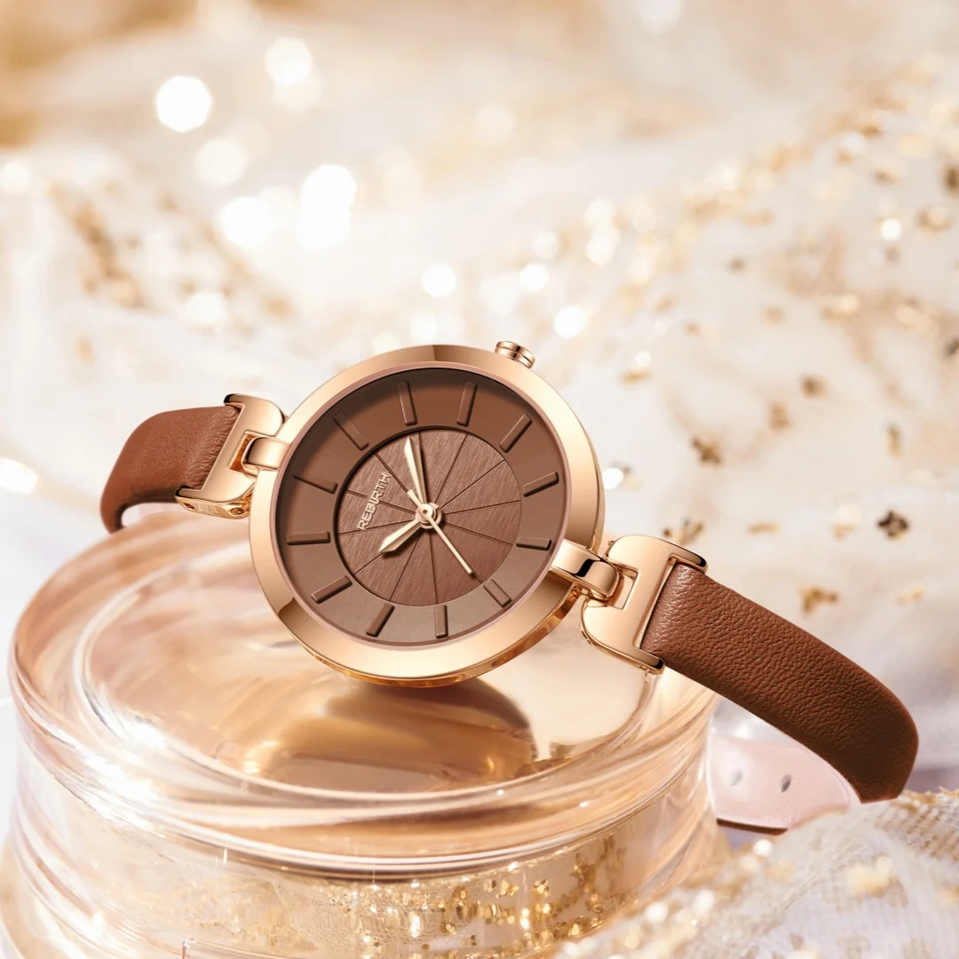 REBIRTH 2040, простые изысканные повседневные мини-кожаные часы ярких цветов, модные студенческие товары для выступлений, relojes para mujer