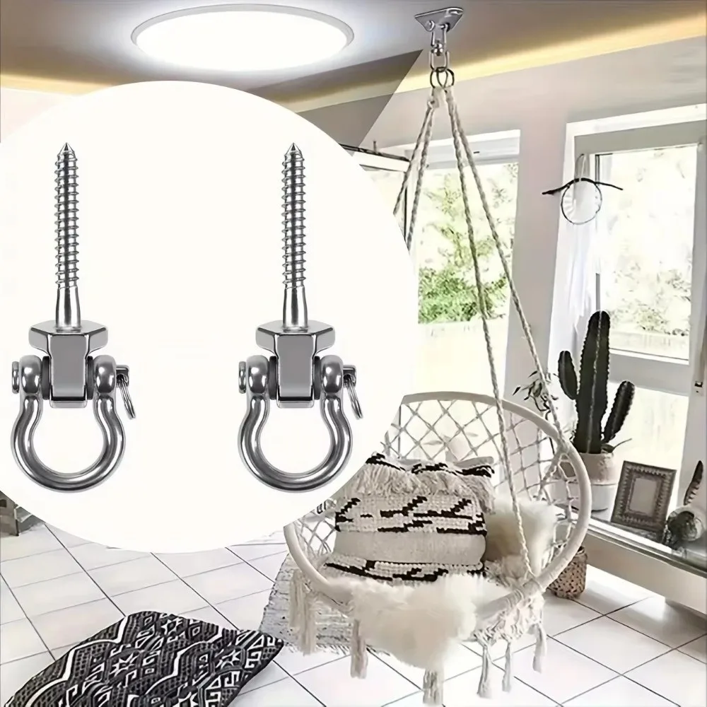 Portable Stainless Steel Heavy Duty Swing Hook Heavy Duty Easy Installation Sandbag Hook Yoga Hammock Hook Playground