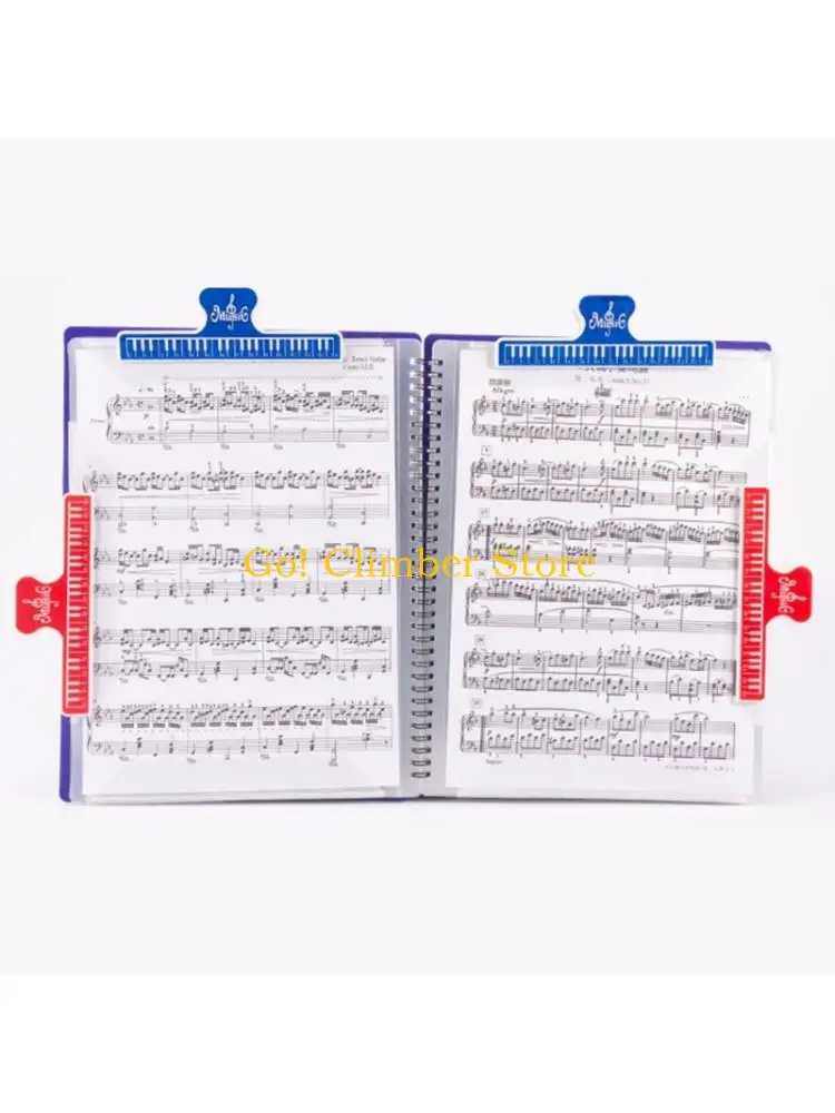 Q84C Piano Pattern Plastic Music Score Fixed Clips Piano Sheet Music Clip