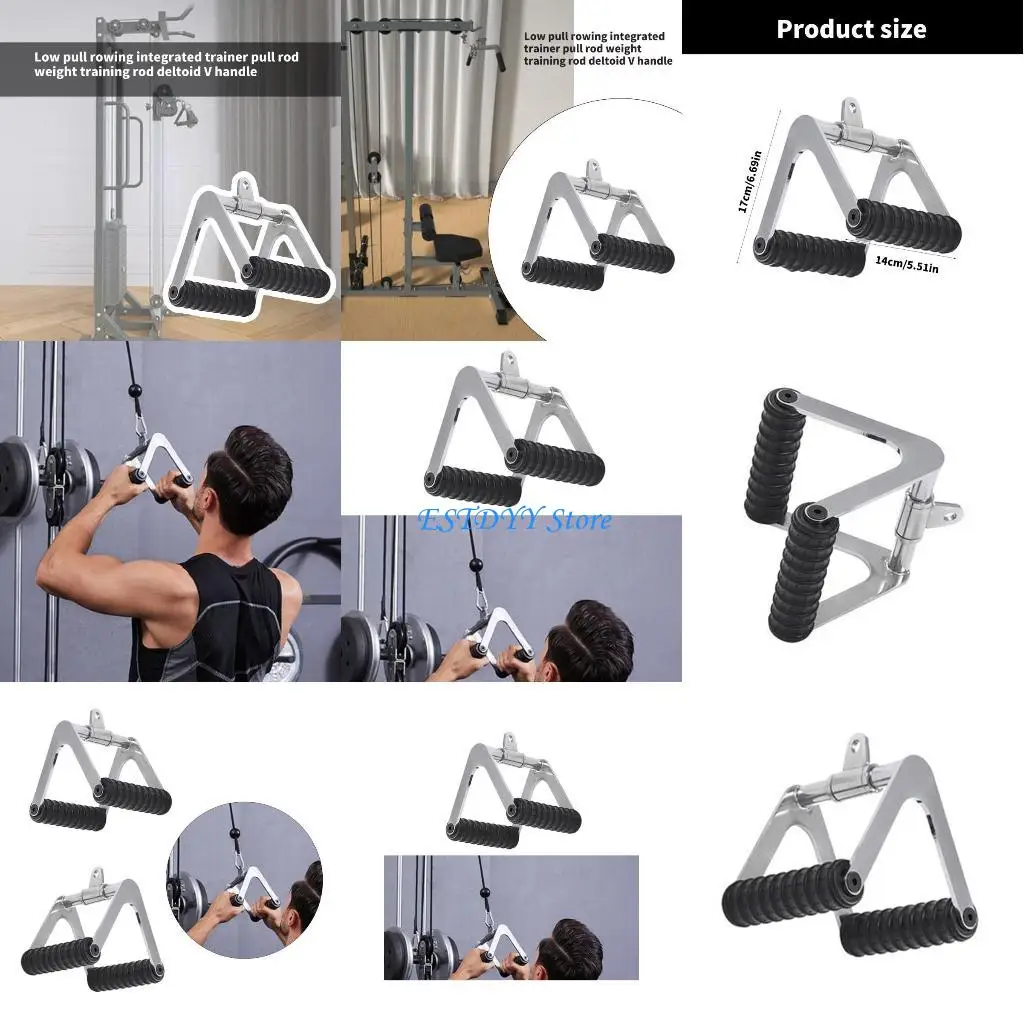 

G6DE Gym Weight Workout Strength Training Cable Attachments Handle Bar Pull Down Bar
