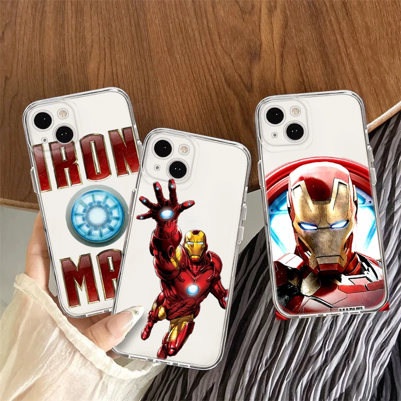 R27 Iron Man Soft Case for Samsung S8 S9 S10 S10E S20 FE S21 Plus S21 Ultra S30 Note 10 20 8 9 M33 M52 M53