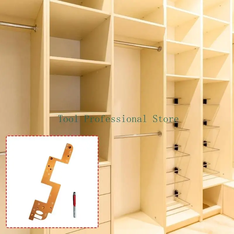 57QF Sturdy Aluminum Alloy Routers Template Professional U Grooves Cutter For Drawer And Wardrobes Door Modification