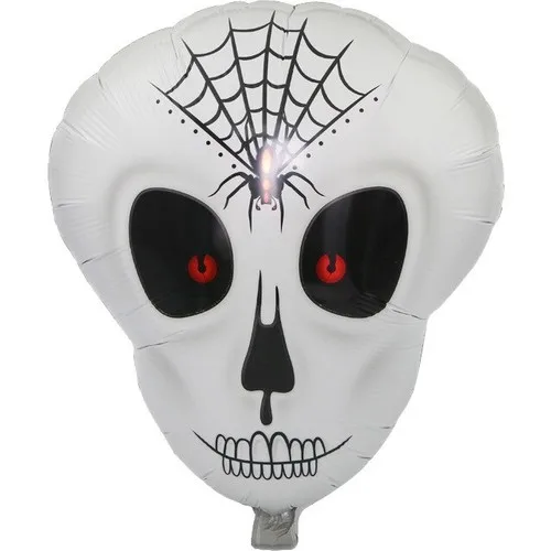 Aydınlı Party Supplies Spider Web Patterned Iskelet Foil Balloon