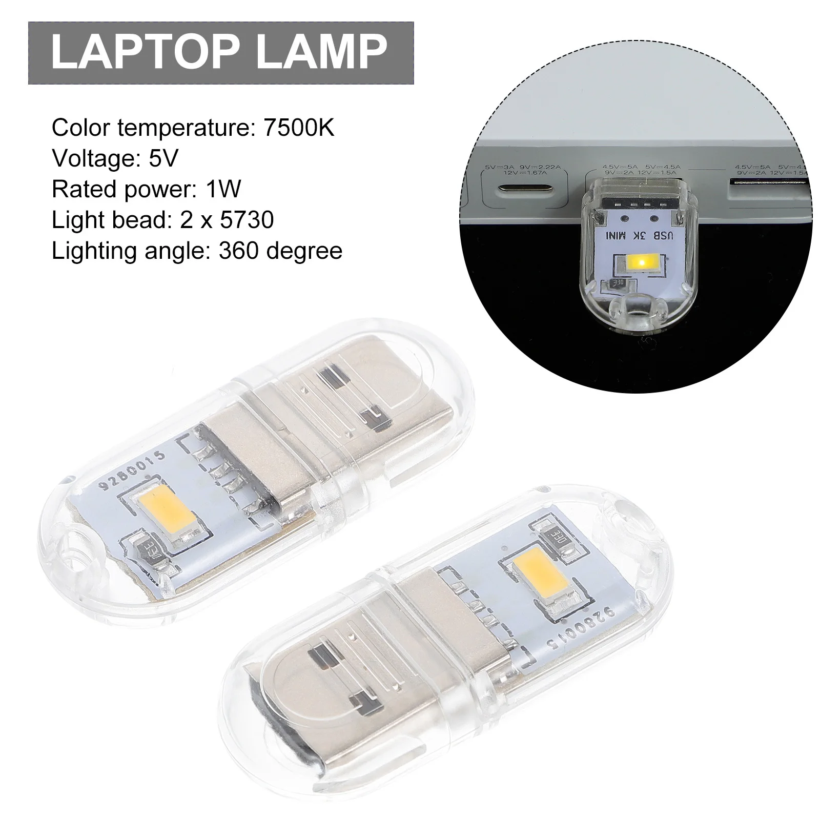8 個ミニ USB ナイトライト車内雰囲気ランプポータブル USB 電源アンビエント照明ライト車両用